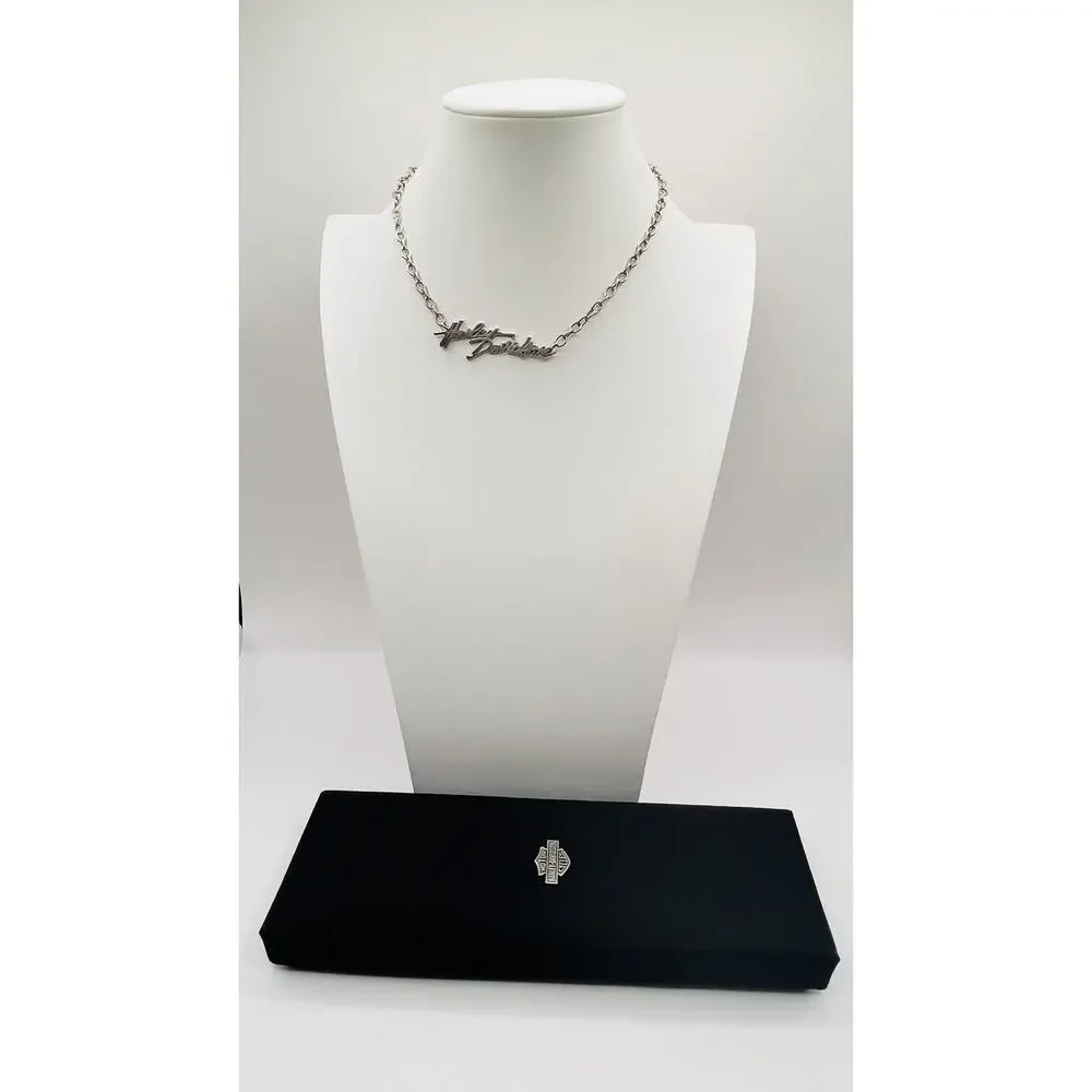 Rare Harley Davidson Sterling Silver 925 MOD Pendant Chain Necklace HDN0104 16
